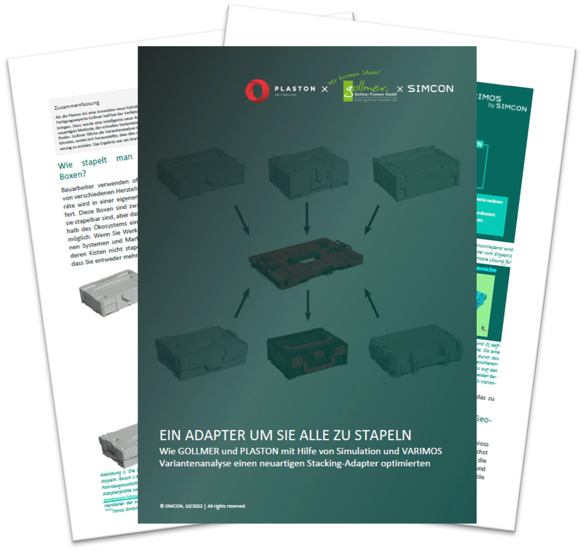 Whitepaper Wie GOLLMER und PLASTON mit Hilfe von Simulation und der Variantenanalyse von varimos einen neuartigen Adapter optimiert
